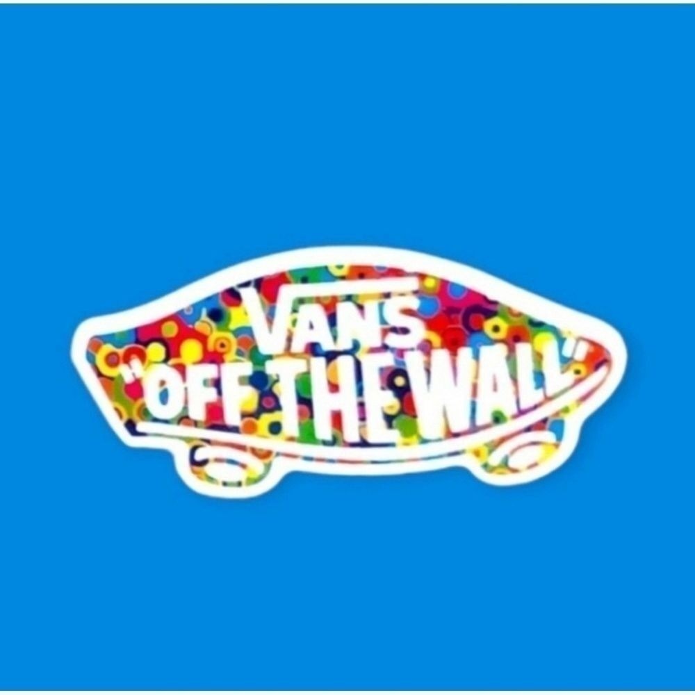 Vans Unisex Rainbow Confetti Logo Skateboard Sticker Multi OS
